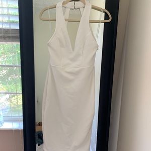 NWT GORGEOUS white open back cocktail dress